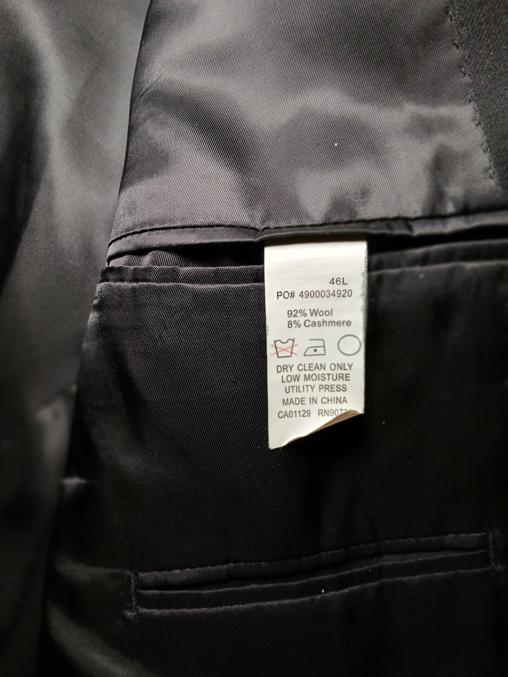 Calvin Klein Black Lined Jacket with Subtle Sheen - Picture 3 of 16